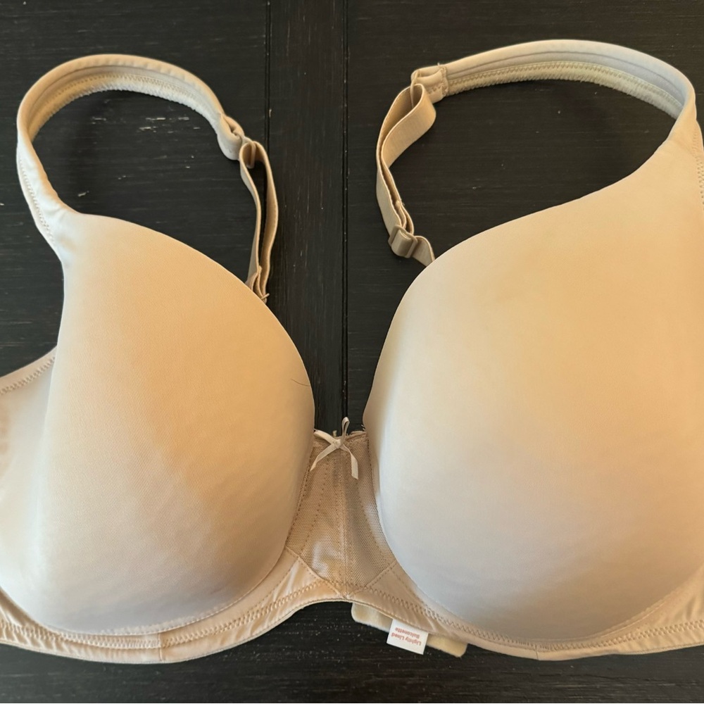 Lane Bryant Cacique Beige 44C lightly lined balconette bra